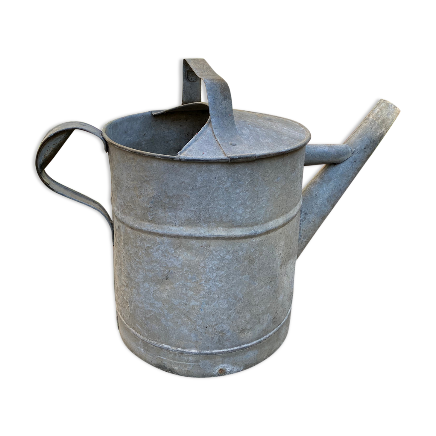 Old zinc watering can