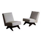 Paire de chaises 'Fireside' de Pierre Jeanneret, modèle n° PJ-SI-36-A