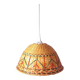 Woven wicker pendant light, 1970s.