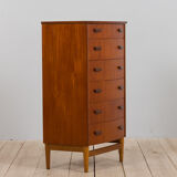 Curved front Danish chest of drawers