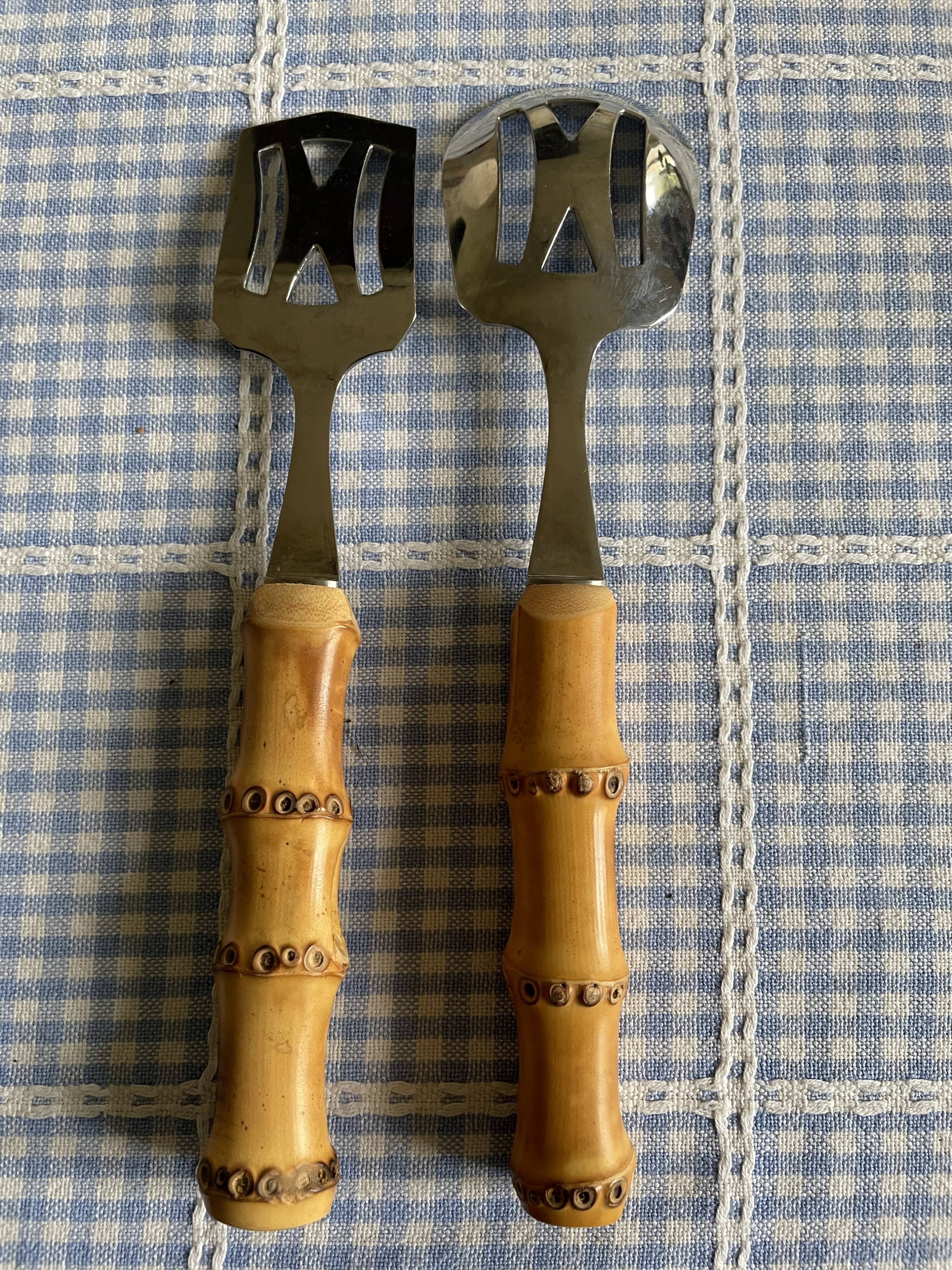 Bamboo serving cutlery