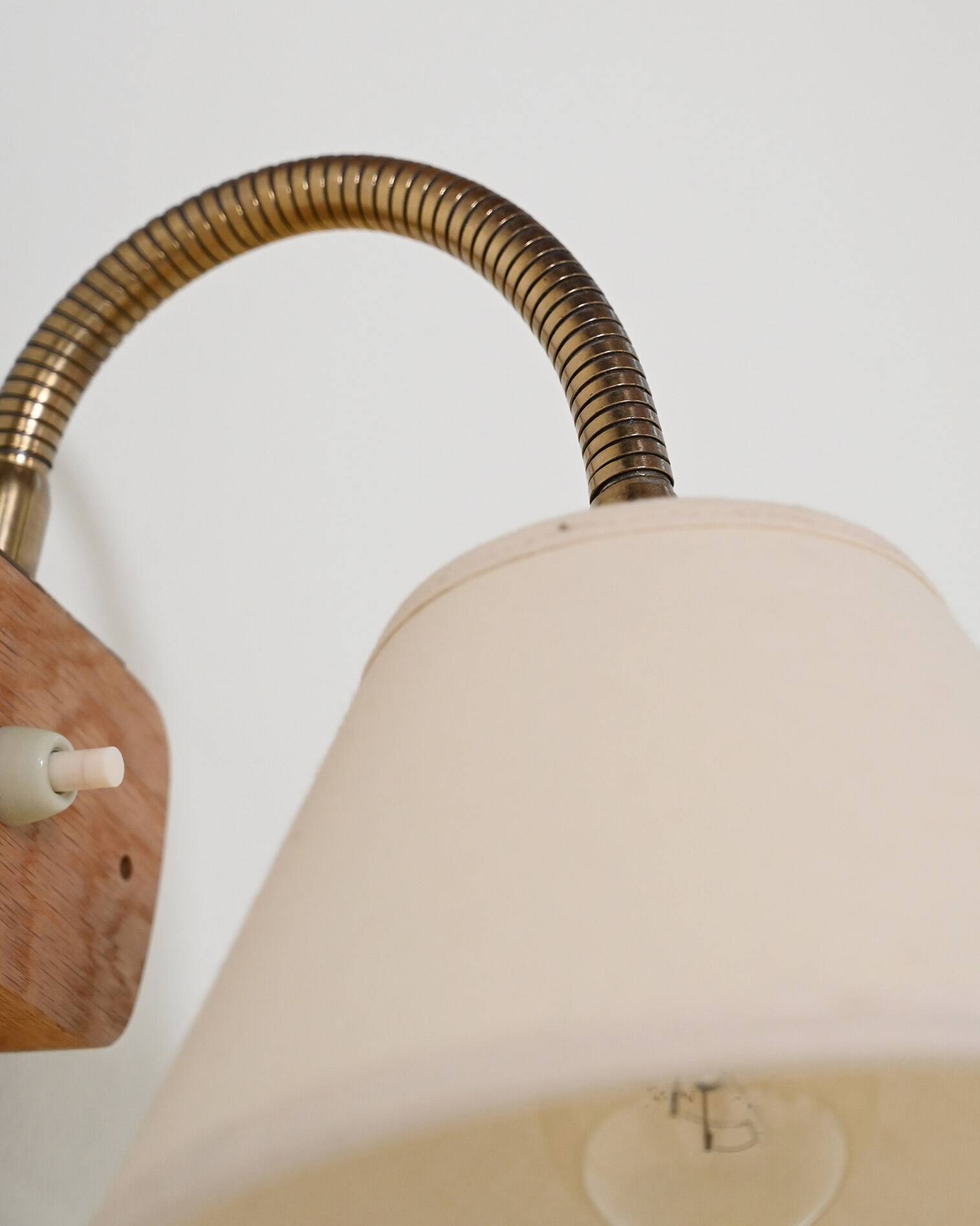 Pair of Scandinavian teak wall lamps, '50s