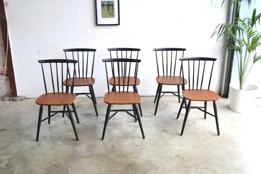 Series of six chairs Tapiovaara style