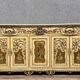 Louis XV Baroque Venetian curved sideboard in lacquered, painted and gilded wood