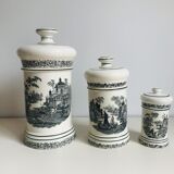 Set of 3 apothecary jars