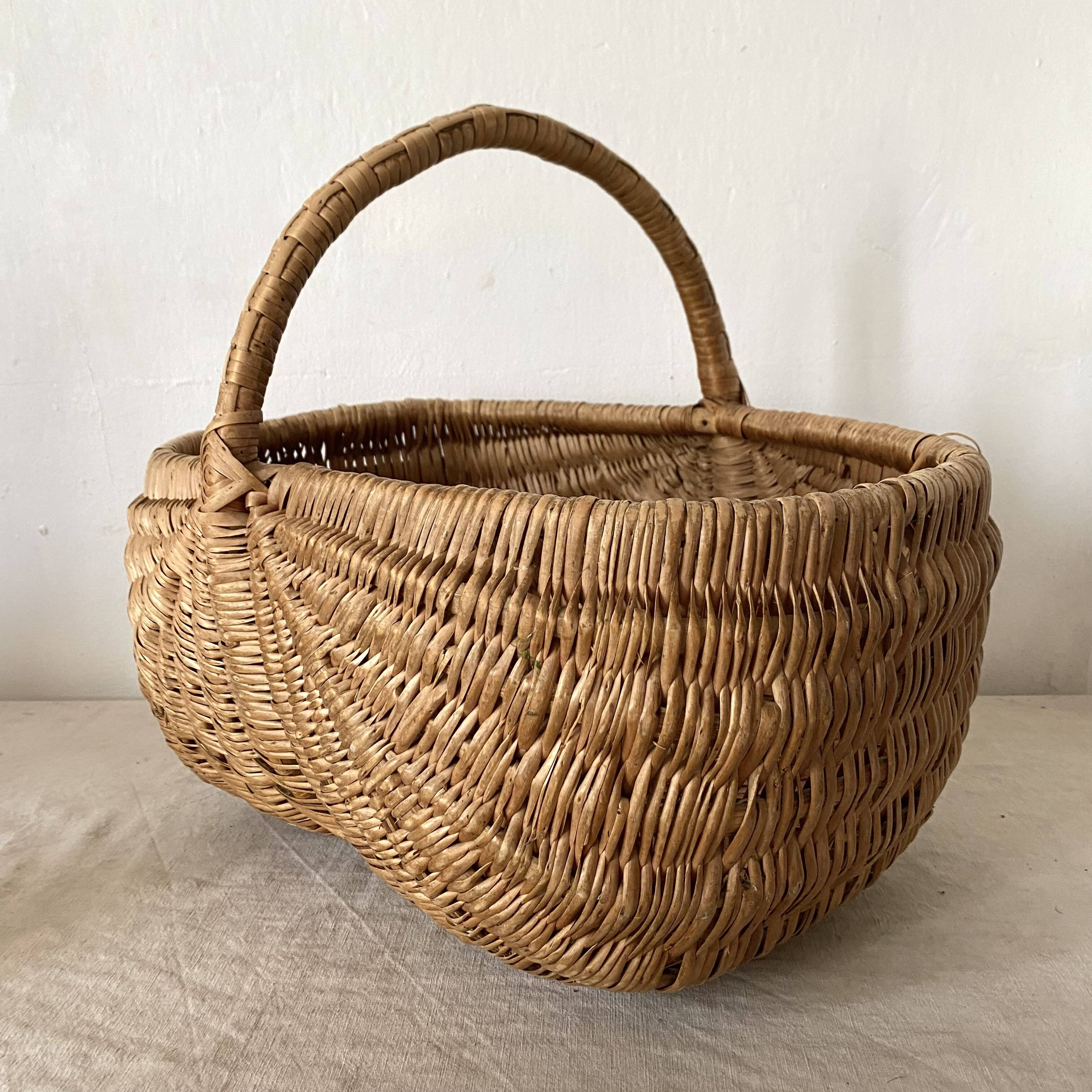 Vintage woven wicker basket