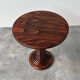French sculptural turned oak pedestal side table, 1960s