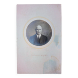 Old photograph portrait of a man with a mustache L.Cairol Montpellier