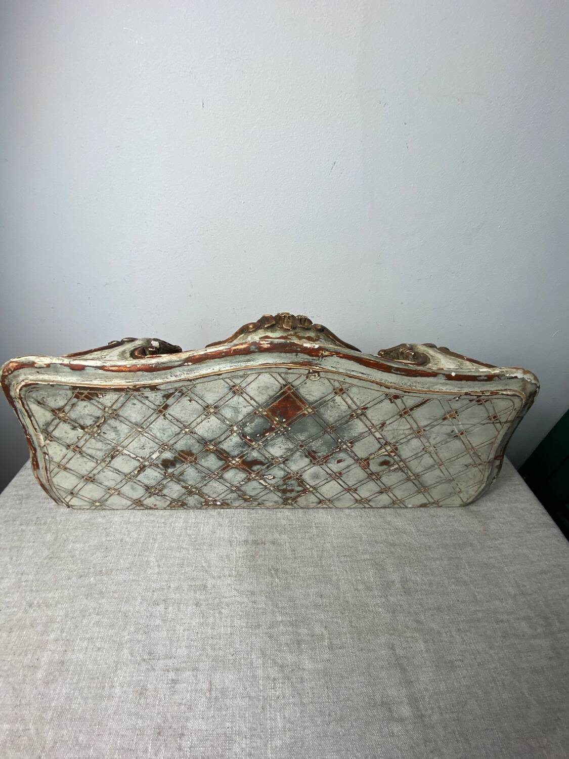 Florentine style wooden wall console