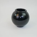 Black ceramic ball vase from Biot