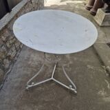 19th century wrought iron garden bistro pedestal table