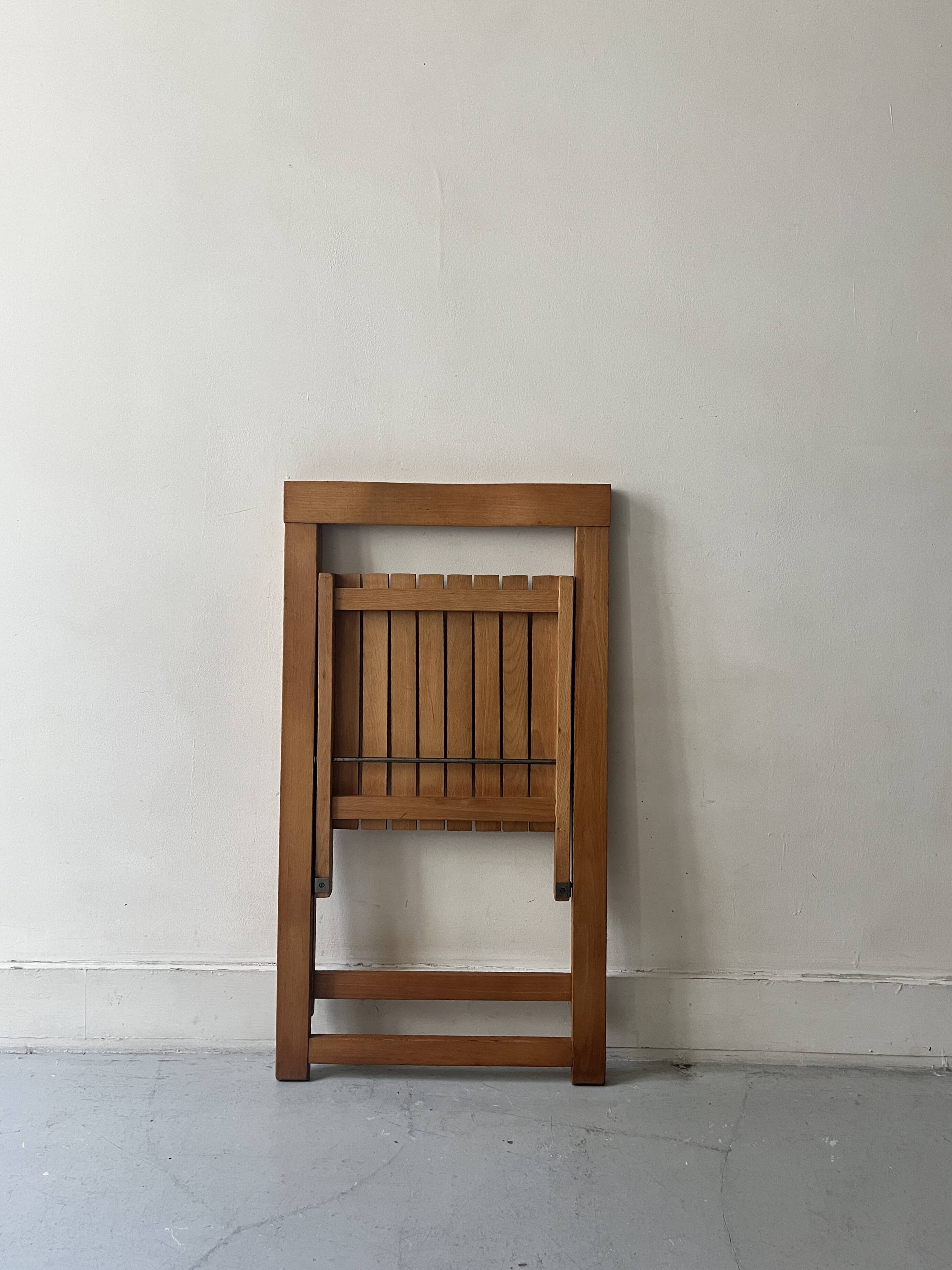 wooden folding chair by Aldo Jacober, design 1960/1970