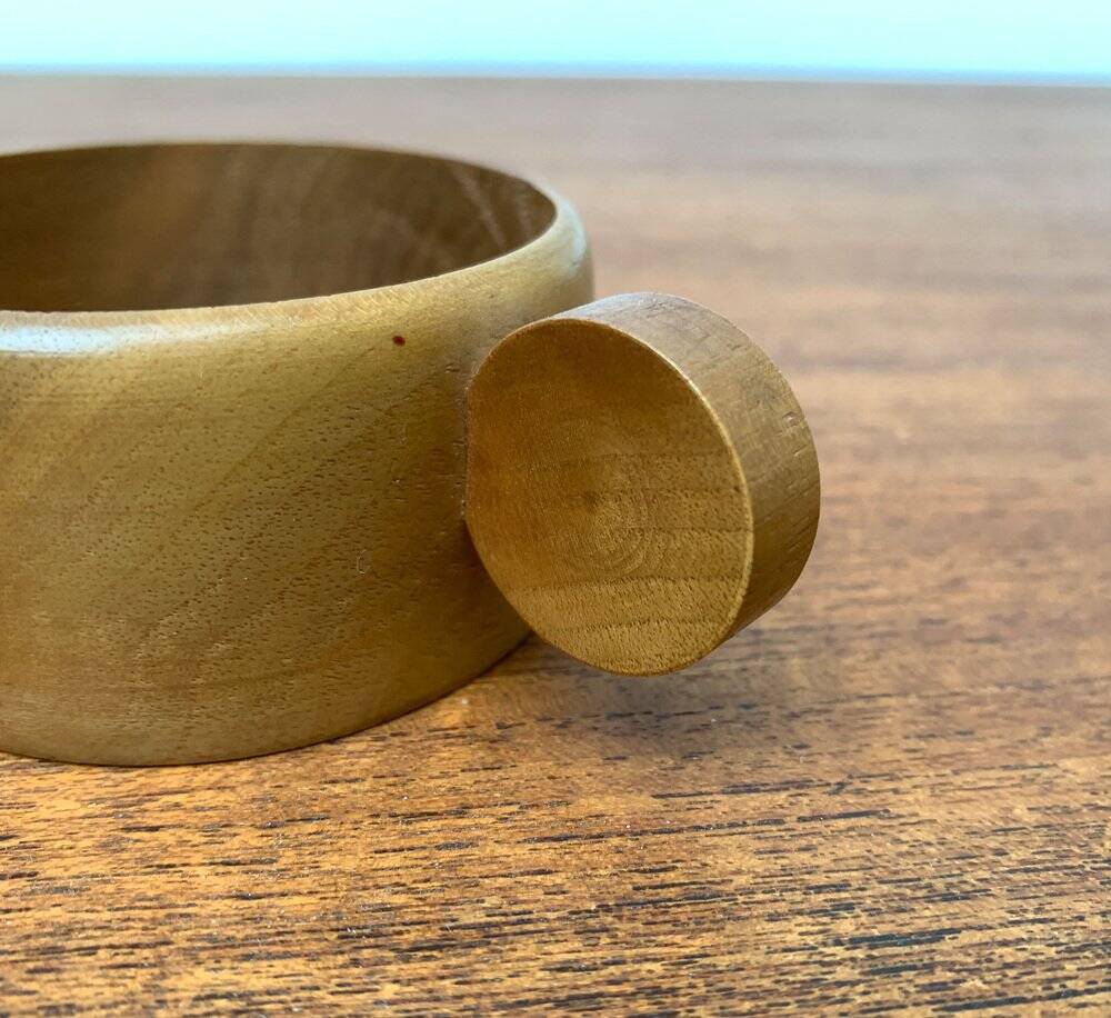 Mid-century wooden tea glasses, 1960s, set of 5