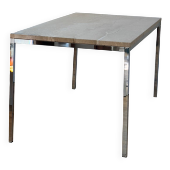 Table à manger de luxe en marbre chromé du milieu du siècle