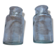 2 apothecary pots, chemistry, glass
