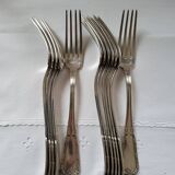 6 Fourchettes De Table En Métal Argenté Boulenger