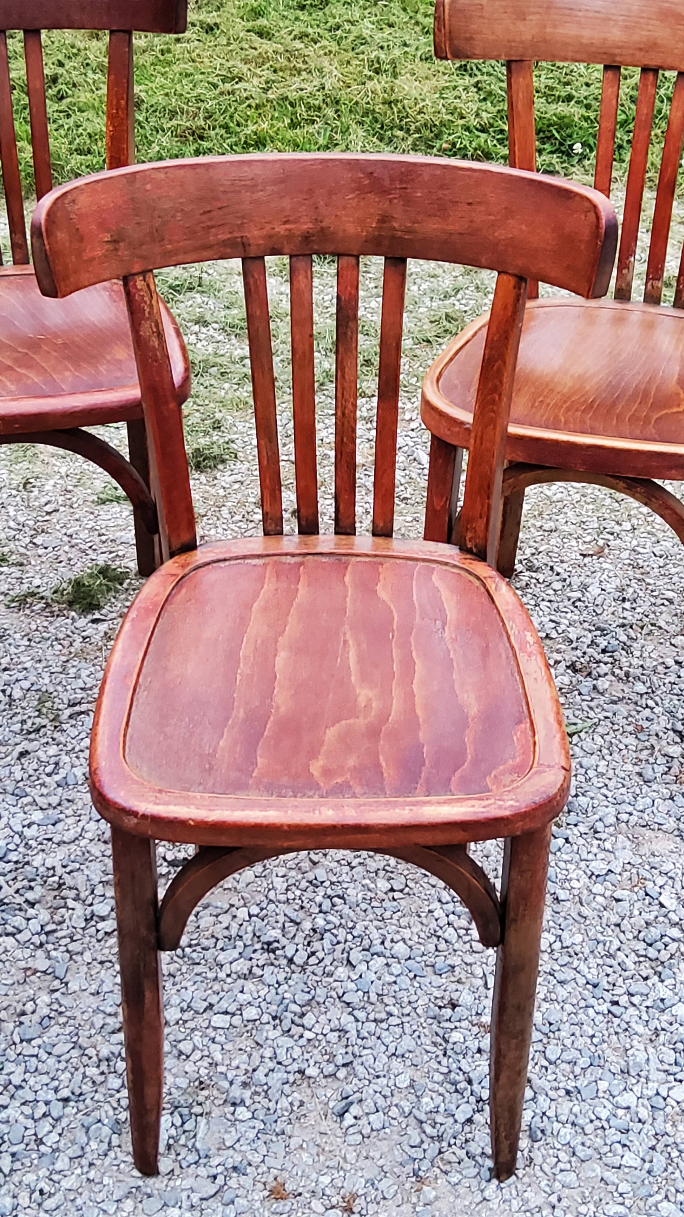 Set of 5 Stella bistro chairs from the 50s