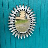 Miroir soleil Sunbunst vintage métal 1960