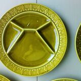 Five plates with scandinavian ceramic hors d'oeuvres