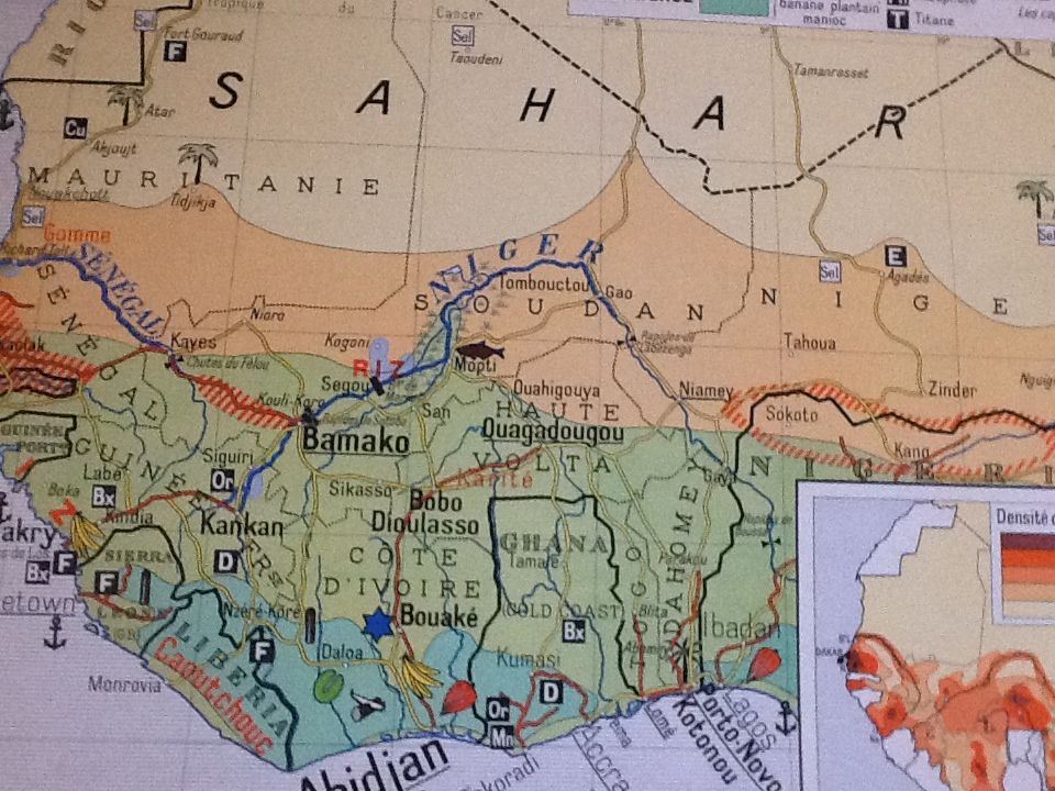 School map No. 26 West Africa and Equatorial hatchet by L. Francis