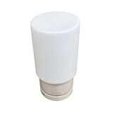 Industrial wall lamp, glass cylinder, white, 01B Elpor, Poland, 1970s.