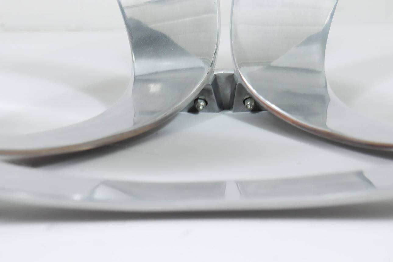 Knut Hesterberg. Space Age coffee table by Knut Hesterberg for Ronald Schmitt, diamond aluminium, 1970s, Germany.