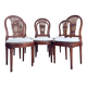 Set of six Louis XV style natural wood sheaf back chairs