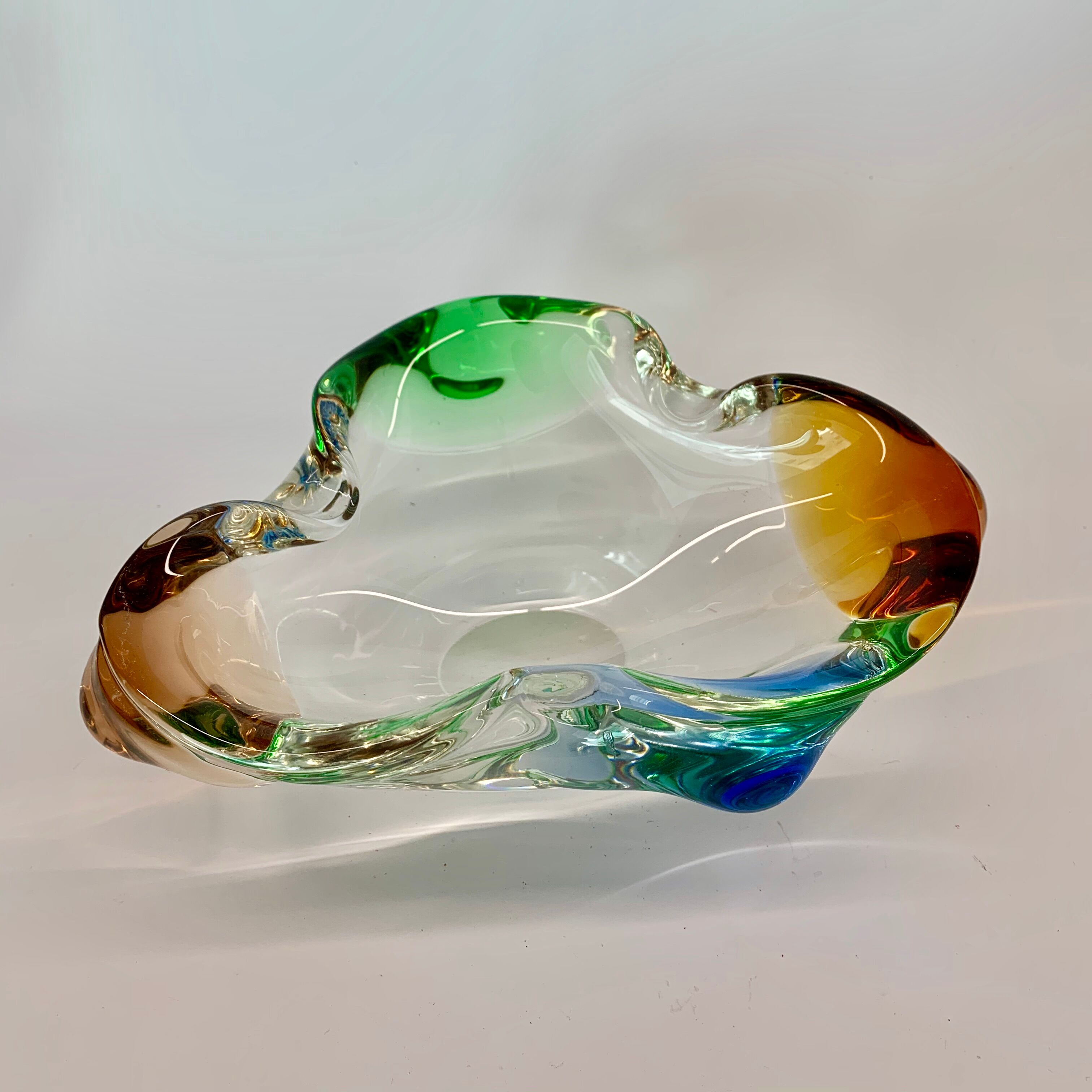 Bowl by F. Zemek, Mstisov Karlovarske Sklo, Czechoslovakia, 1960s