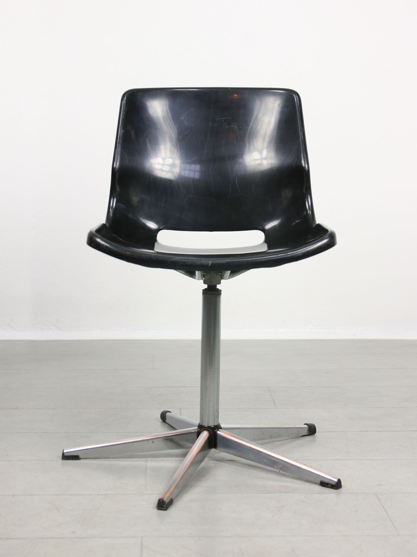 Black Overman Office Swivel Chair by Svante Schoblom from Sweden, 1970s