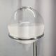 Italian Chrome Floor Lamp Glass Globe, Lenci Style, 1970s