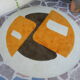 Design round carpet, 60s
