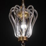 Lustre en verre de Murano attribué à Barovier e Toso, années 1950