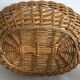 Braided wicker oval basket