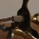 Pair Of Victorian Antique Brass Pullman Railway Carriage Table Lamps