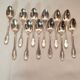 12 small silver metal spoons Orbrille