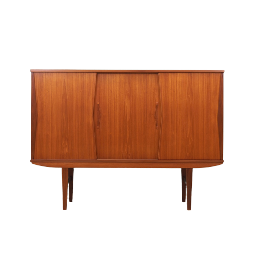 Teak highboard, Danish design, 1960s, production: Denmark