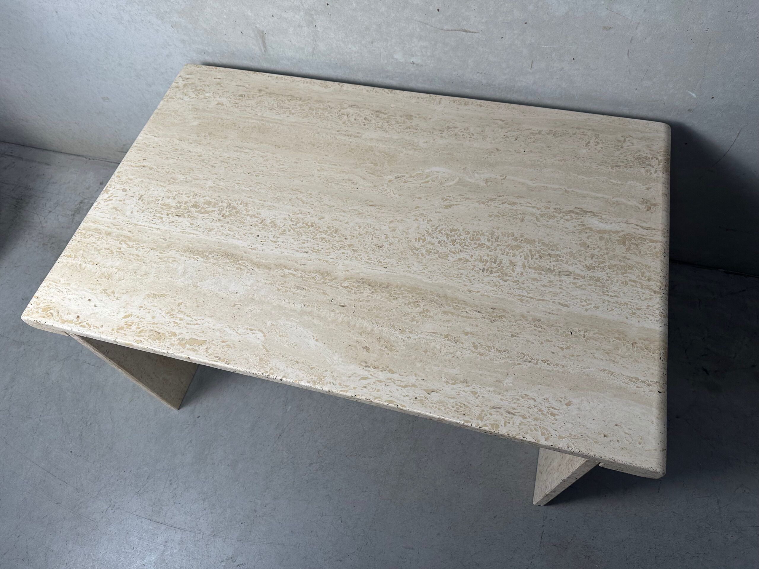 Vintage travertine side table