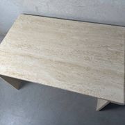 Table d'appoint en travertin vintage