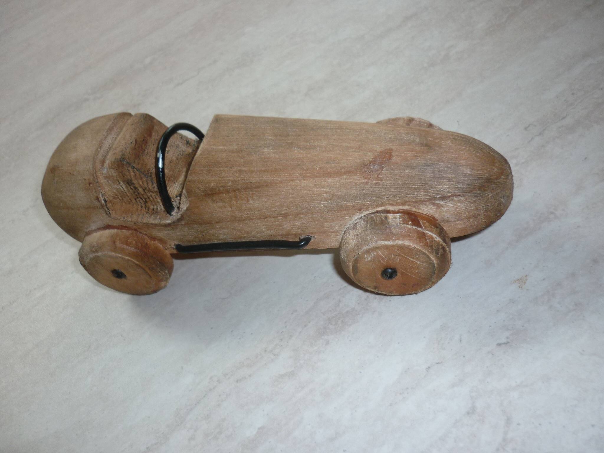 Wooden racing car