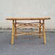 Table basse en rotin années 50