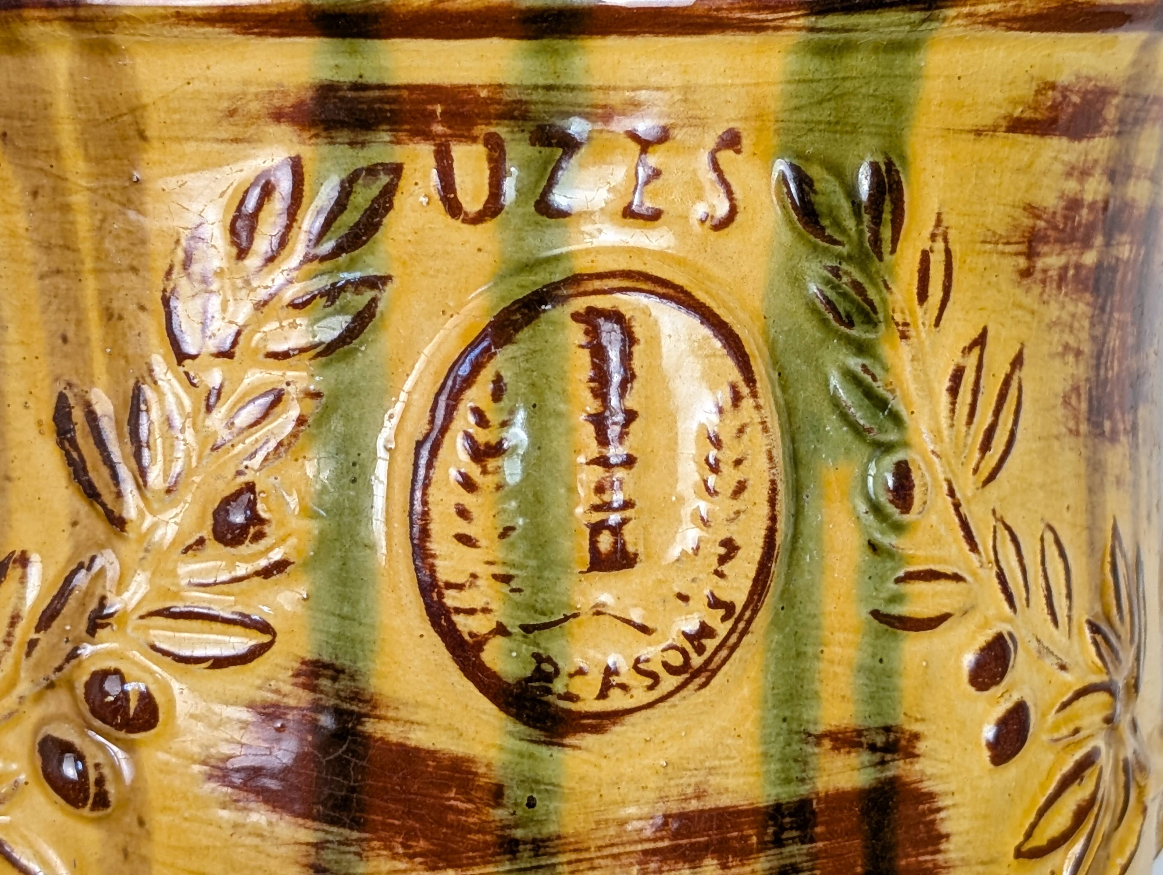 Uzes glazed earthenware planter