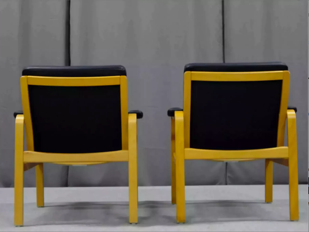 Pair of leather armchairs, 1970