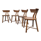 Set of 4 solid organic chairs