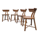 Set of 4 solid organic chairs
