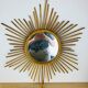 Miroir soleil rotin vintage 66cm