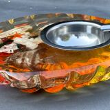 Resin ashtray or altuglas - shell shape, shell inclusion, fish, coral ect