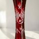 Antique ruby cut glass vase from Bohemia.