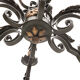 Large chandelier set and 2 appliques, Poillerat, 1950