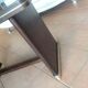 Coffee table with black glass top / 40s-50s