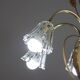 Art Deco Murano Glass and Brass Chandelier, 6 light, 1950